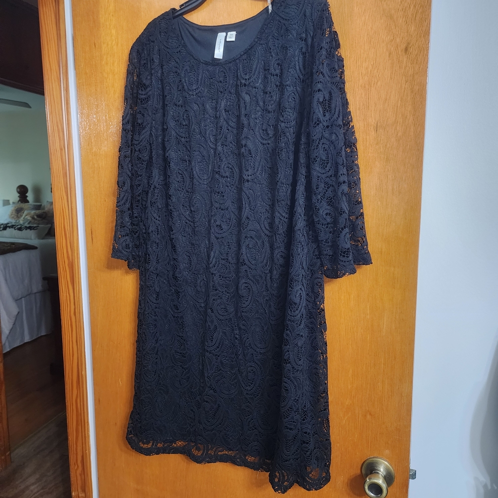 Tacera Blue Midi Sheath Dress with Crew Neck